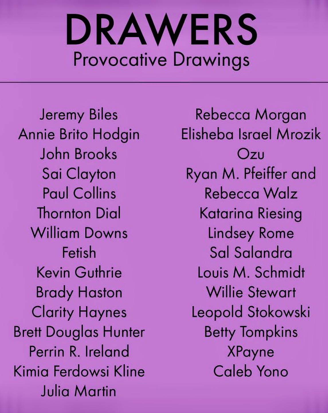 List of Drawers Artists